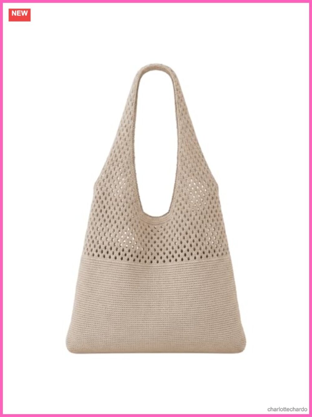 Crochet Mesh Beach Tote Bag Women Summer Knit Travel Casual